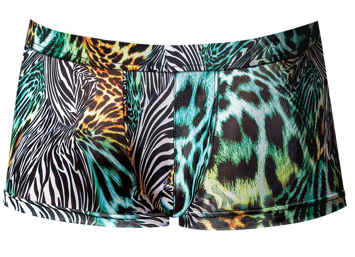 Male Power Men's Underwear 143-295 Go Wild Uplift Mini Short Color Multi Animal