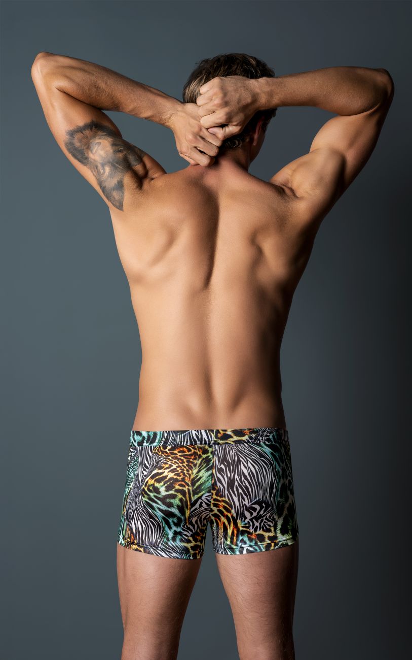 Male Power Men's Underwear 143-295 Go Wild Uplift Mini Short Color Multi Animal