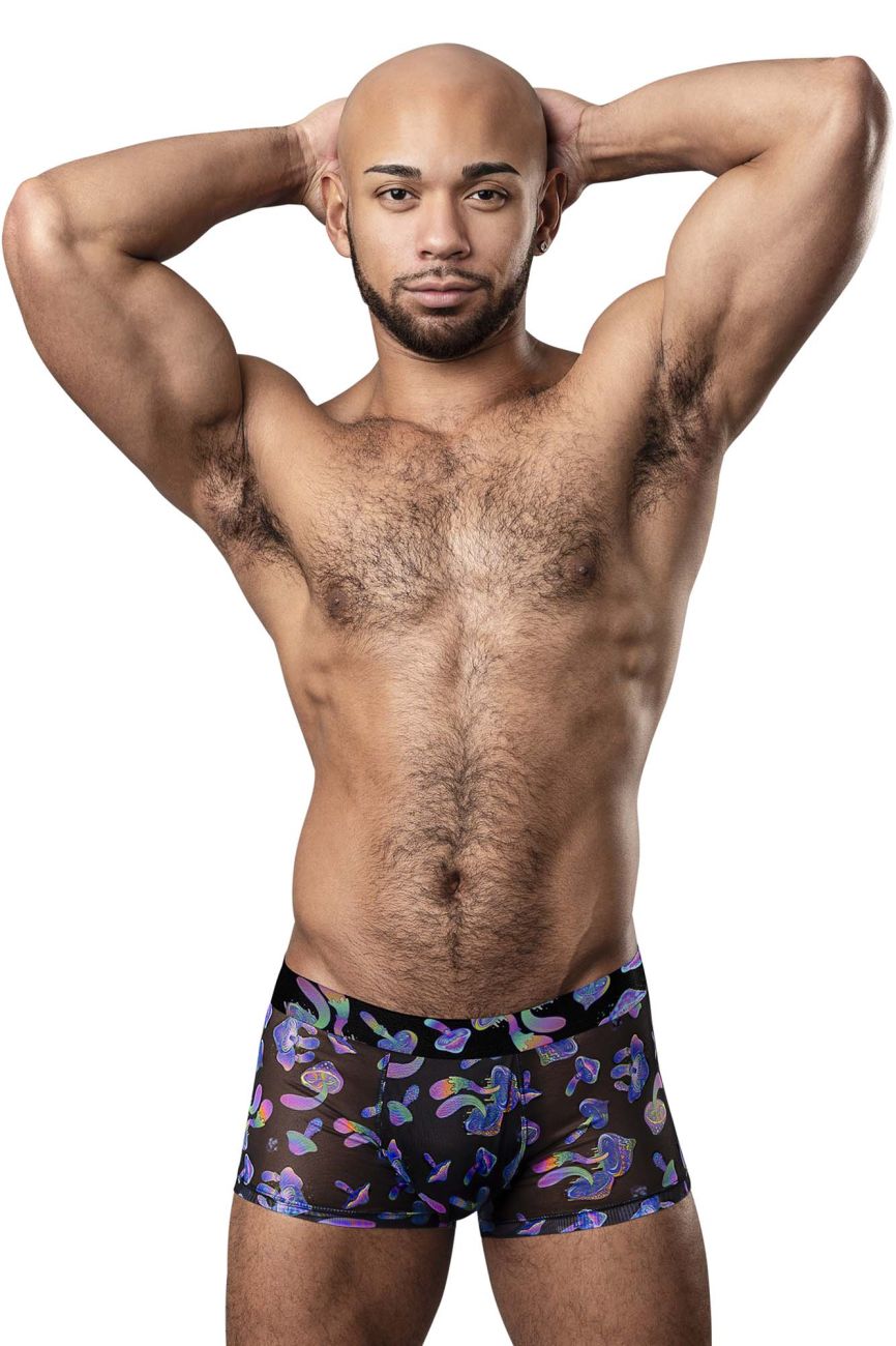 Male Power Men's Underwear 145-294 Hazy Dayz Pouch Short Color Mushrooms