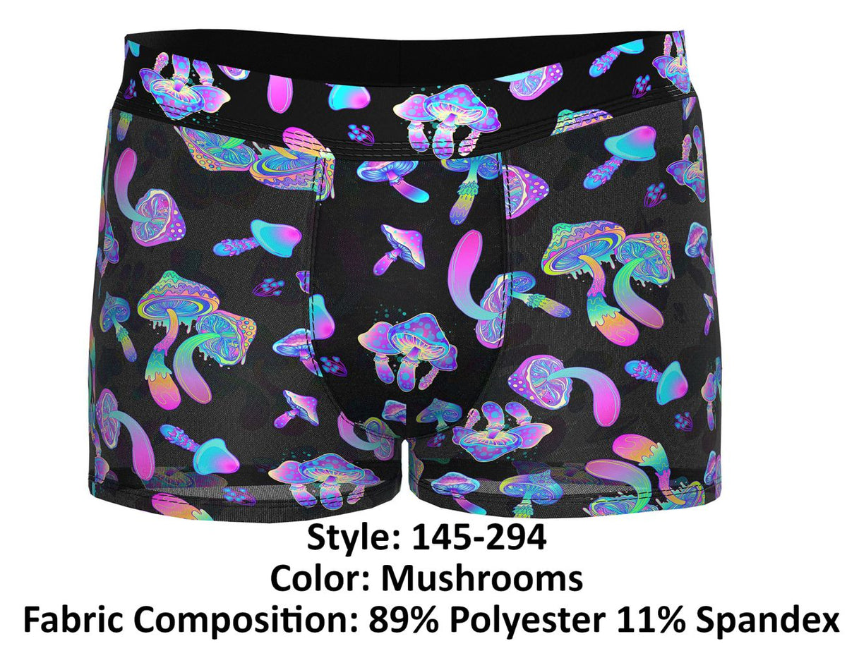 Male Power Men's Underwear 145-294 Hazy Dayz Pouch Short Color Mushrooms