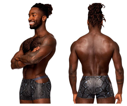 Male Power Men's Underwear 153-282 S-naked Pouch Short Color Black-Blue