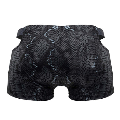 Male Power Men's Underwear 153-282 S-naked Pouch Short Color Black-Blue