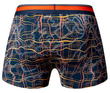 Male Power Men's Underwear 160-299 Soo Cumfy Boxer Brief Color Navy-Orange