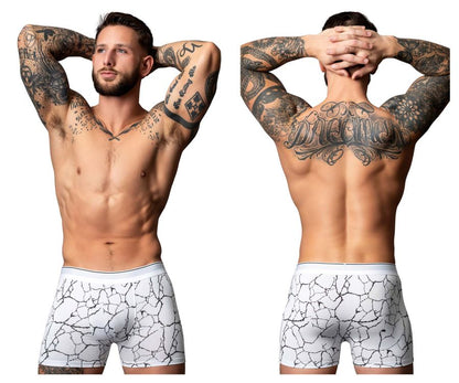 Male Power Men's Underwear 160-299 Soo Cumfy Boxer Brief Color White-Black