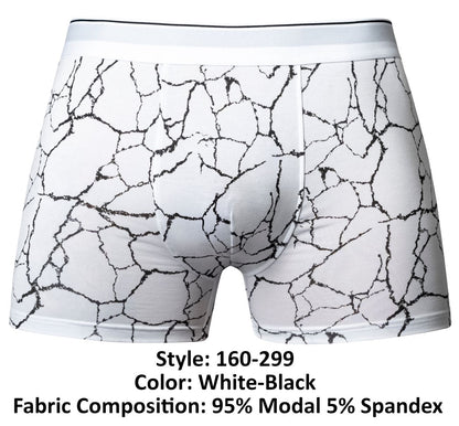 Male Power Men's Underwear 160-299 Soo Cumfy Boxer Brief Color White-Black