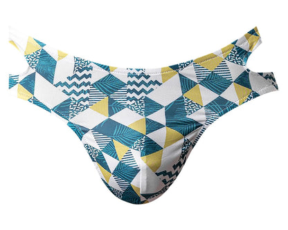 Male Power Men's Underwear 302-292 Cut It Out Cut Out Moonshine Color Blue-Green-White