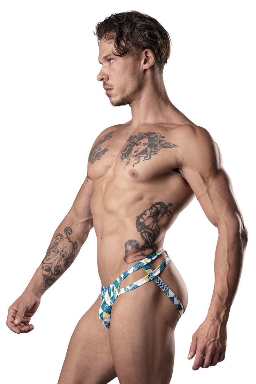 Male Power Men's Underwear 302-292 Cut It Out Cut Out Moonshine Color Blue-Green-White