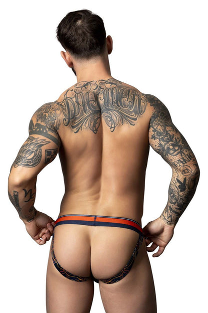Male Power Men's Underwear 349-299 Soo Cumfy Jock Color Navy-Orange