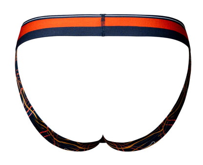 Male Power Men's Underwear 349-299 Soo Cumfy Jock Color Navy-Orange