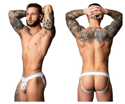 Male Power Men's Underwear 349-299 Soo Cumfy Jock Color White-Black
