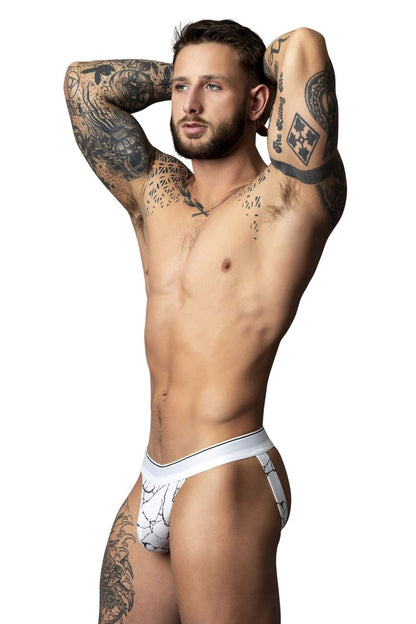 Male Power Men's Underwear 349-299 Soo Cumfy Jock Color White-Black