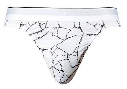 Male Power Men's Underwear 412-299 Soo Cumfy Thong Color White-Black