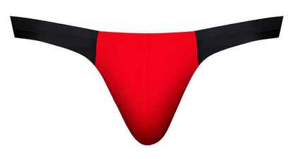 Male Power Men's Underwear 442-300 Hot Mesh Bong Thong Color Black-Red