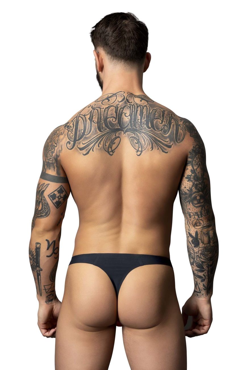 Male Power Men's Underwear 442-300 Hot Mesh Bong Thong Color Black-Red