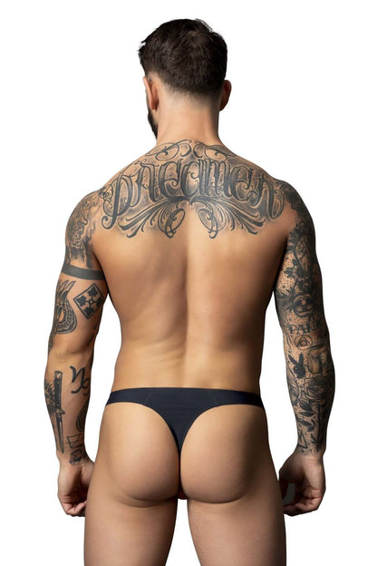 Male Power Men's Underwear 442-300 Hot Mesh Bong Thong Color Black-Red