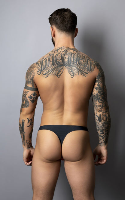 Male Power Men's Underwear 442-300 Hot Mesh Bong Thong Color Black-Red