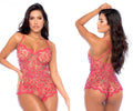 Mapale 7543 Romper-Babydoll Color Cherry