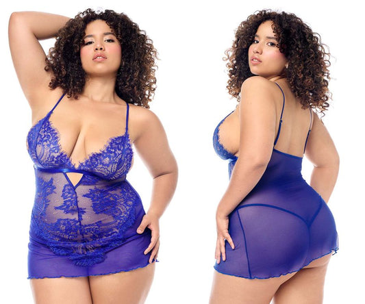 Mapale 7612X Babydoll with matching Panty Color Blue