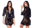 Mapale 7618 Robe with matching Panty Color Black