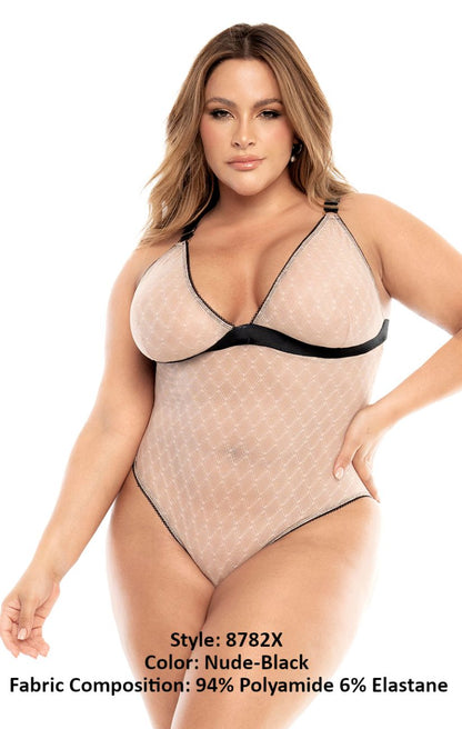 Mapale 8782X Bodysuit Color Nude-Black