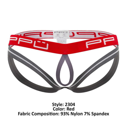 PPU 2304 Ball Lifter Jockstrap Color Red