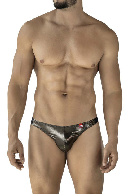 Pikante Men's Underwear PIK 2123 Gold Cup Thongs Color Black
