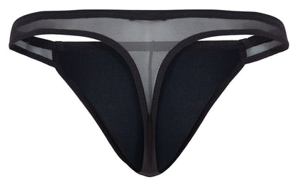 Pikante Men's Underwear PIK 2123 Gold Cup Thongs Color Black