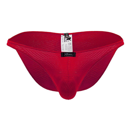 Xtremen Men's Underwear 91192 Jacquard Bikini Color Red