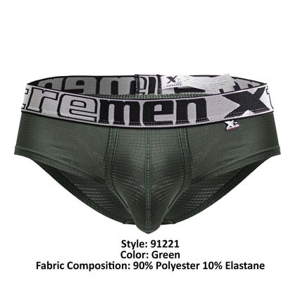 Xtremen Men's Underwear 91221 Microfiber Briefs Color Green