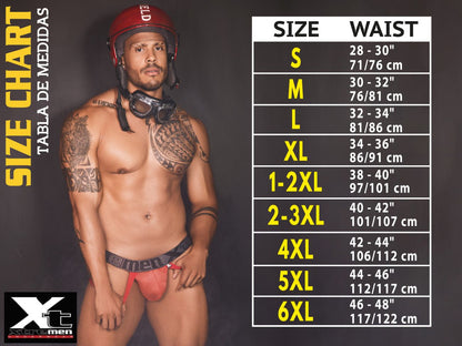 Xtremen Men's Underwear 91192 Jacquard Bikini Color Red