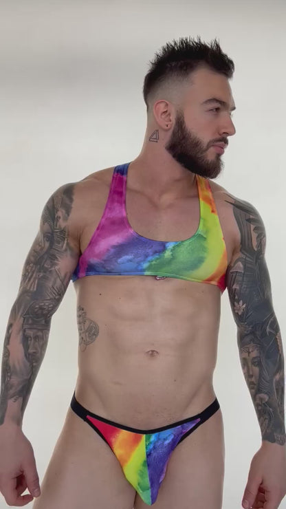 Pikante 1267 Ultra Tie Die Crop Top